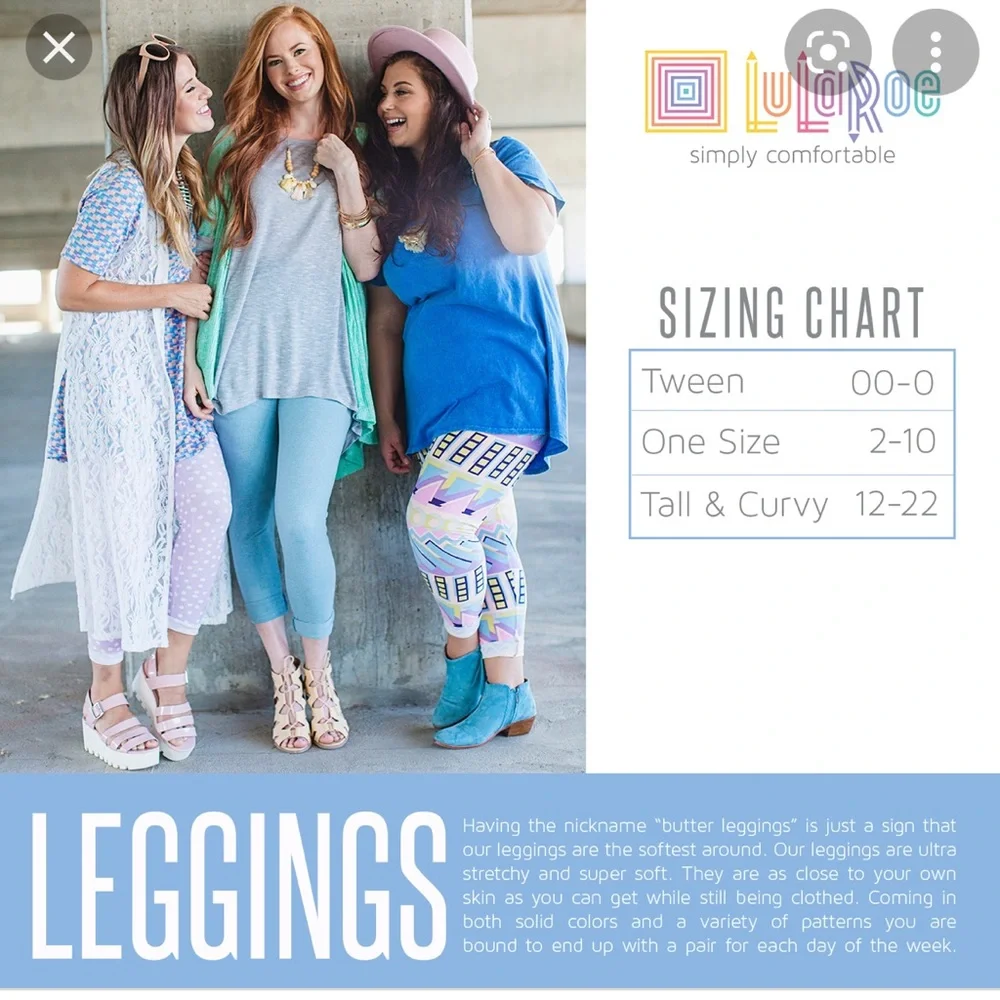 LulaRoe TC leggings - Picture 3 of 3